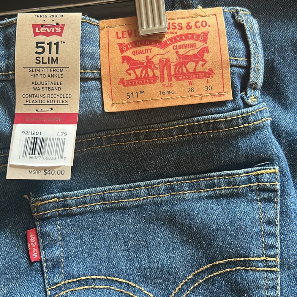 Levi’s 511 slim fit Jeans 16 regular W 28 L 30 - Picture 5 of 6
